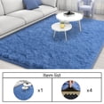 thumbnail image 2 of ASPILLOW Fluffy Area Rugs for Living Room, 4x6 Non Skid Shaggy Carpets for Bedroom, Dorms, Rooms, Home Decor,Haze Blue, 2 of 7