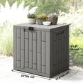 thumbnail image 3 of Outsunny 30 Gallon Resin Deck Box, Lockable Outdoor Storage Box, 3 of 10