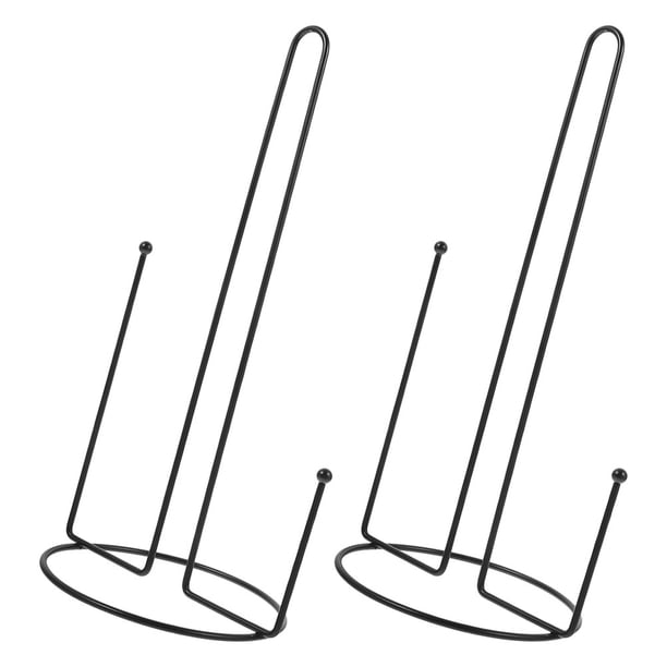 FOMIYES 2Ud Portarrollos De Cocina De Hierro Negro Para Almacenamiento En Countertop Con Estilo Rústico