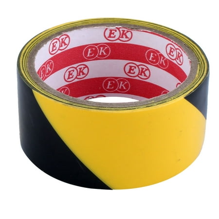 Unique Bargains Black Yellow 44mm Width 10 Meters Floor Adhesive Caution Tape