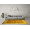 thumbnail image 3 of Ahgly Company Indoor Square Oriental Yellow Traditional Area Rugs, 8' Square, 3 of 4