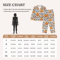 thumbnail image 4 of Salouo Blue Orange Pumpkin fall Pattern Women's Pajamas Set Long Sleeve Button Down Sleepwear Soft Pj Lounge Sets for women 2 Piece Pjs Set with Long Pants-X-Large, 4 of 7