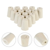 White Rubber Stoppers for Sealing Use Ideal for Glass Tubes and Bottles 15 Pieces