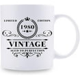 thumbnail image 2 of 1980 Birthday Gifts for Women Men - 1980 Vintage 11 oz Coffee Mug - Great 1980 Birthday Gifts for Dad Mom Uncle Aunt Cousin Friend Sister Brother Coworker, 2 of 6
