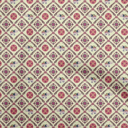 oneOone Viscose Chiffon Light Yellow Fabric Asian Suzani Sewing Craft Projects Fabric Prints By Yard 42 Inch Wide