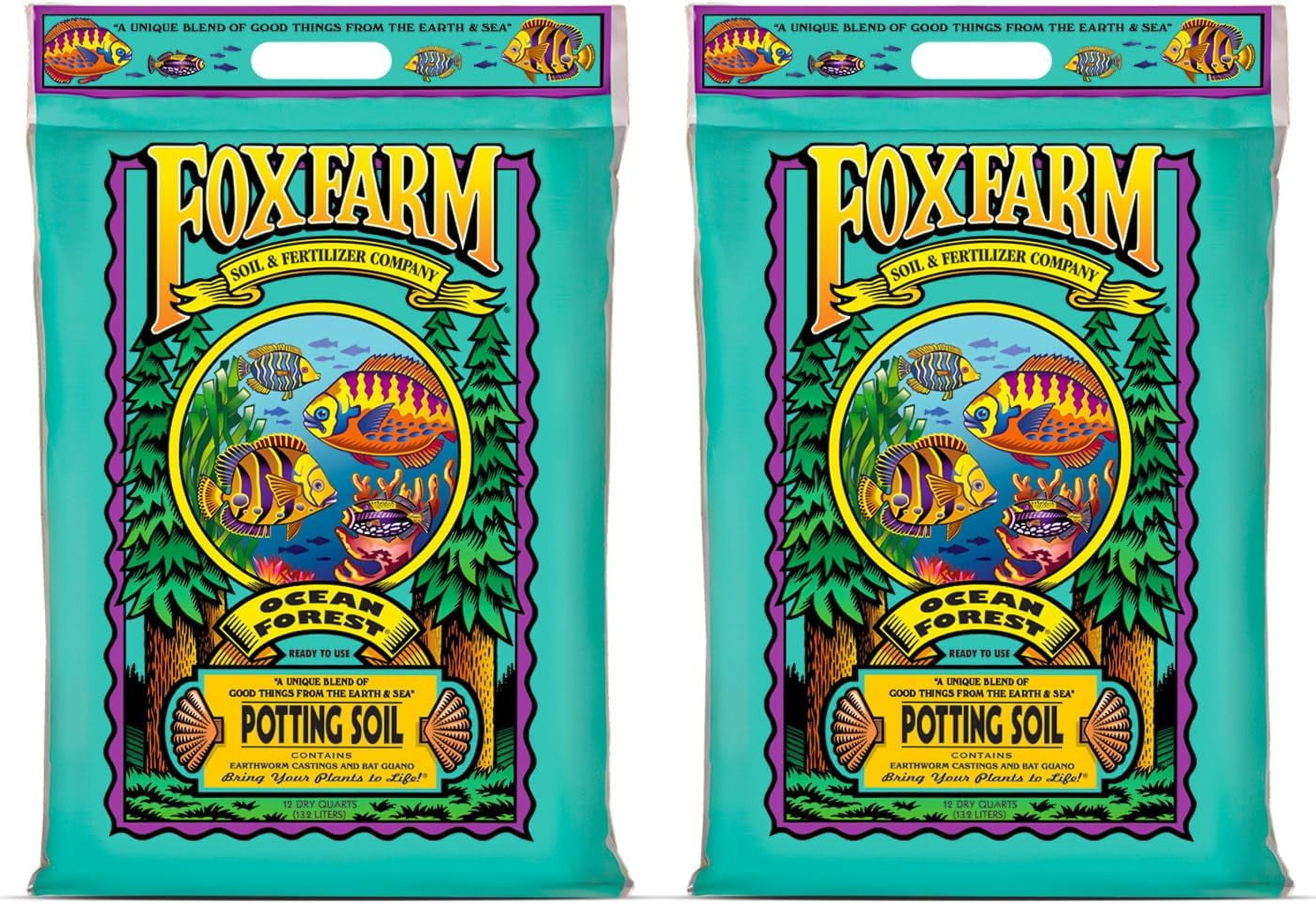 Ocean Forest Potting Soil, 12qt – Light, Aerated Texture, Designed for All Container Plants – pH Adjusted for Optimal Nutrient Uptake, Effectively Retains Moisture (12 Quart (4 Pack))