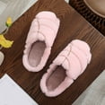 thumbnail image 6 of Unisex Adult Concha Slippers Memory Foam Casual, Round Toe (Pink 1PCS & White 1PCS 39), 6 of 9