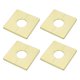 thumbnail image 1 of Uxcell 4pcs Pletinas de Flange de Pared Divididas de 33mm/1.3" Diámetro ABS Cuadradas Autoadhesivas, Dorado, 1 of 5