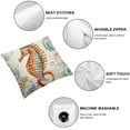 thumbnail image 4 of Nawypu  Coastal Beach Throw Pillow Covers  Seahorse Starfish Shell Ocean Blue Decorative Pillows Case Soft Outdoor Cushion Covers for Couch Sofa Bed Home Decor 2pcs, 4 of 6
