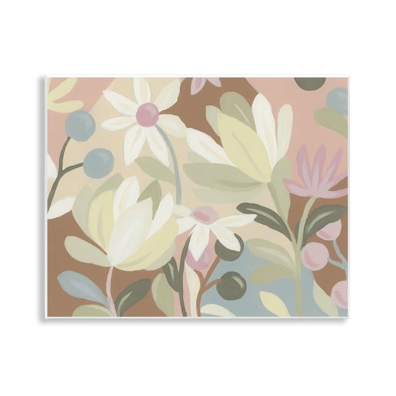 Stupell Industries Modern Tangled Blooms Plants & Flowers Painting Unframed Art Print Wall Art, 14 x 11
