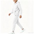 thumbnail image 5 of Gvtxlev Boys Tracksuits 2026 Long Sleeve Fleece Hoodies with Kangaroo Pocket Casual 2 Piece Jogger Set Solid Color Sizes 2-14 Years, 5 of 7