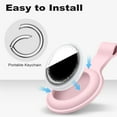 thumbnail image 4 of Sakiika2|4 Pack for AirTag Dog Collar Silicone Holder for air tagholder Cases Tags Chain for Apple for Air Tag GPS Item Finders Accessories, Black/Pink/Dark Green/Dark Blue, 4 of 6