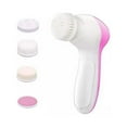 thumbnail image 1 of FELTECHELECTR Cepillo limpiador facial eléctrico para limpieza profunda de poros, para mujer y hombre, con 5 cabezales (rosa), 1 of 6