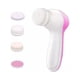 thumbnail image 1 of FELTECHELECTR Cepillo limpiador facial eléctrico para limpieza profunda de poros, para mujer y hombre, con 5 cabezales (rosa), 1 of 6