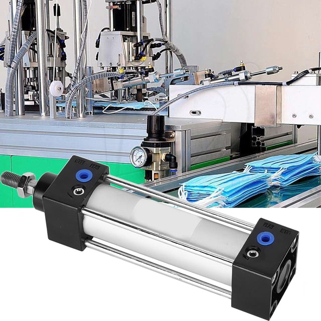 Cilindro SC32, Cilindro de Aire Neumlico EstánDar Aleación de Aluminio Doble Efecto 1,3 Pulgadas DiáMetro Interior Aire Neumilar