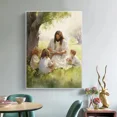 thumbnail image 4 of Jesus Walking on Water Pattern Watercolor Art Printmaking Religious Poster Cross Christ Decoration Beautiful Canvas Painting, 50*70cm, unframed.,ZSH0043-5, 4 of 7