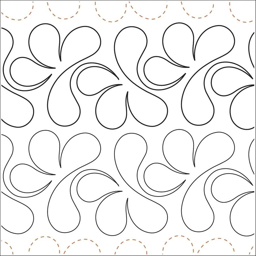 Quilting Creations Printed Tear Away Quilting Paper, Splish Splash 4.25"