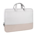 thumbnail image 1 of Funda protectora para portátil, maletín con asa, impermeable, resistente a golpes, con forro suave y acolchado - caqui - 15,6 pulgadas, 1 of 6