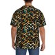 thumbnail image 3 of Fotbe Teal Leopard Camisa Estampada de Manga Corta para Hombre, Casual de Verano, Estilo Playero, Sin Arrugas-XX-Large, 3 of 5