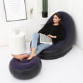 thumbnail image 3 of Sofá inflable para adultos, conjunto de dos piezas con pedal flocado, sofá reclinable, sofá inflable para ocio, 3 of 5