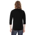 thumbnail image 2 of American Apparel T-shirt à Manches Trois-Quarts Raglan 50/50, Noir, 2 of 2