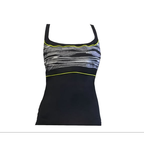 GOTTEX Women's Sport Racerback Swim Top, Black, 34D