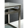 thumbnail image 2 of Kingston Brass VWP2522W8B6 Quadras 25" Ceramic Console Sink with Steel Base and Glass Shelf (8-Inch, 3-Hole), White/Polished Nickel, 2 of 7