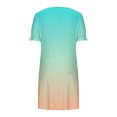thumbnail image 5 of Wedding Guest Dresses for Women, Fashion Women's Printing Sexy Square Neck Short Sleeve Pockets Dresses Casual Comfortable All Occasio(Light Blue,M), 5 of 6