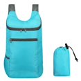 thumbnail image 2 of CXKKK Lightweight Foldable Sports Backpack, Packable Daypack with Drawstring Storage Bag for Camping Hiking Travel & Short Trips, Sky Blue, 2 of 5