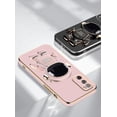 thumbnail image 2 of Compatible with Samsung S20 FE 5G Case Silicone TPU Plating, Samsung Galaxy S20 FE 5G Cases Cute Astronaut Pattern Phone Case with Stand (Pink), 2 of 13