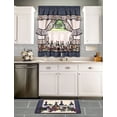thumbnail image 2 of Kitchen Comfort Chateau Cottage Window Curtain Set - 57x36 - Navy, 2 of 2