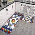 thumbnail image 2 of Pioneer Flower Floral Print Pattern Kitchen Rugs Sets Of 2, Anti Fatigue Non Slip Washable Floor Mats for Kitchen Sink Laundry, 17X30 Inch + 17X47 Inch, 2 of 6