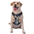 thumbnail image 1 of Wukai Harnais pour Animaux Imprimé Carrés Bleus Abstraits, Gilet Laisse pour Animaux - Boucle Réglable, Design Réfléchissant, Accessoires pour Petits, Moyens et Grands Chiens-Moyen, 1 of 6