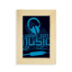 thumbnail image 1 of Azul Auriculares musica loco patrón Escritorio de madera Arte Pintura 5x7 pulgadas marco de foto foto, 1 of 4
