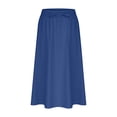 thumbnail image 6 of CHGBMOK Women's Summer Skirts Casual A-Line Drawstring High-Waisted Midi Skirt with Pockets, 6 of 6