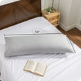 thumbnail image 6 of Bare Home Body Pillowcase - Envelope Closure - Ultra Soft - Double Brushed - Cloud Gray, 6 of 7
