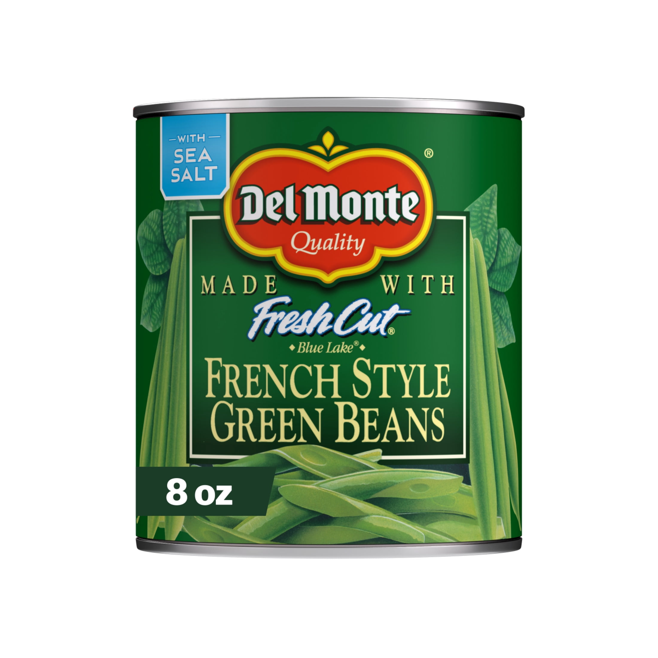(3 pack) Del Monte Blue Lake French Style Green Beans, 8 oz Can, Canned Vegetables