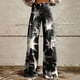 thumbnail image 1 of WILLBEST Pantalones Mujer Pantalones Vaqueros de Pierna Ancha para Mujer, de Cintura Alta, Estilo Años 90, Con Estampado Floral, Informales, Cómodos y Elásticos, a La Moda. 1184 Grande, 1 of 7