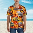 thumbnail image 5 of Fireman Fire Truck Men'S 3d Print Casual Button Down Shirts, Novelty Hawaiian Short Sleeves 2xl, 5 of 7