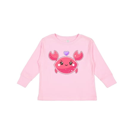 

Inktastic Cute Red Crab with Purple Heart Gift Toddler Boy or Toddler Girl Long Sleeve T-Shirt