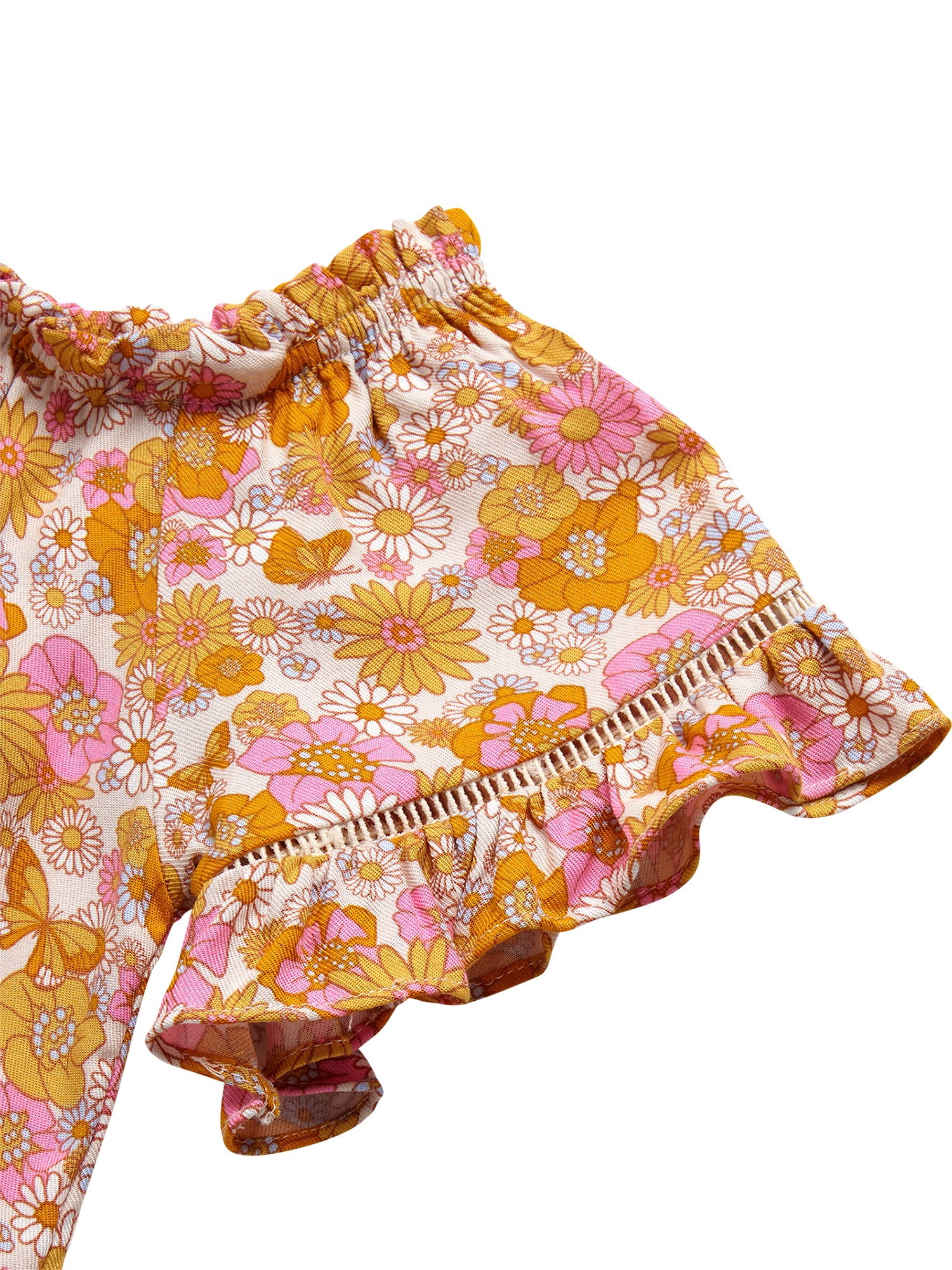 Jessica Simpson Girls' Off The Shoulder Blouse with Ruffle Sleeves, Sizes 4-16