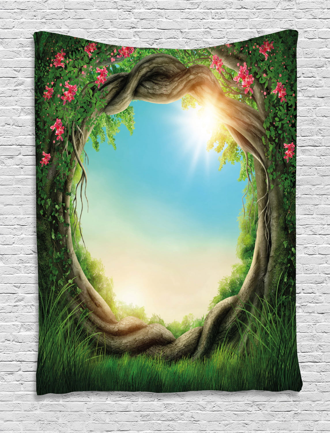 Tree Tapestry, Enchanted Forest in Spring Fresh Growth Foliage with