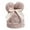 Beige, variant on Krdevn Rib Knit Cap with Two Round Fluff Balls and Bowknot, Winter Cold Weather Headwear (Baby, Toddler),6-36 Month
