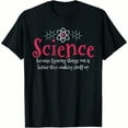 thumbnail image 5 of Science Graphic Cotton Tee - Funny & Comfortable Short-Sleeve T-Shirt for Men and Women, Black with White Atom Design, 100% Cotton, Perfect for Casual Outings, Hiking, or Running, Cotton T-Shirt, 5 of 6