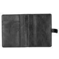 thumbnail image 2 of Funda para pasaporte de piel sintética, multifuncional, de gran capacidad, portátil, para viajes de negocios y viajes, color negro, 2 of 8