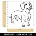 thumbnail image 2 of Devoted Dachshund Wiener Pet Dog Self-Inking Rubber Stamp Ink Stamper - Purple Ink - Small 1 Inch, 2 of 7