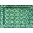 thumbnail image 1 of Ahgly Company Machine Washable Indoor Rectangle Persian Turquoise Blue Traditional Area Rugs, 5' x 7', 1 of 4