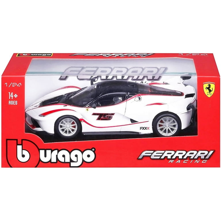 Ferrari Racing FXX-K #75 White 1/24 Diecast Model Car by