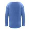 thumbnail image 6 of Lixiuxyad Womens Cardigans Fall Winter Cardigan Button Down Sweater Casual Comfortable Commute Solid Color Top,Blue, 6 of 6