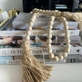thumbnail image 4 of Clearance!Tiered Tray Decor Items,Blue Wood Bead Garland with Jute Tassel,Rustic Wooden Bead Spring Farmhouse Home Decor, 4 of 6